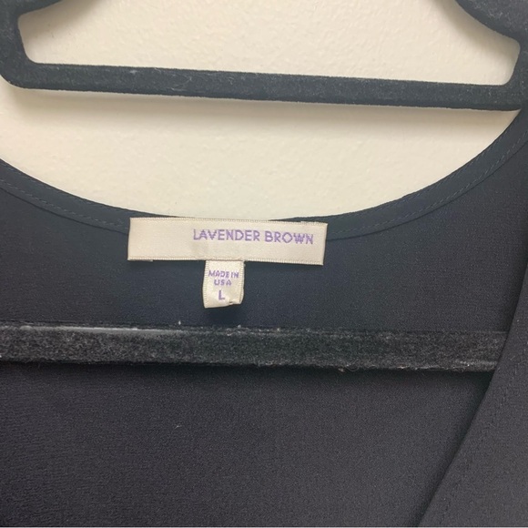 Lavender Brown 100% Silk Blouse - Picture 3 of 9